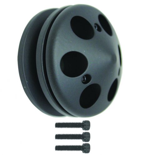 Sb &amp; bb chevy billiet aluminum satin black finished alternator pulley hot rod v8