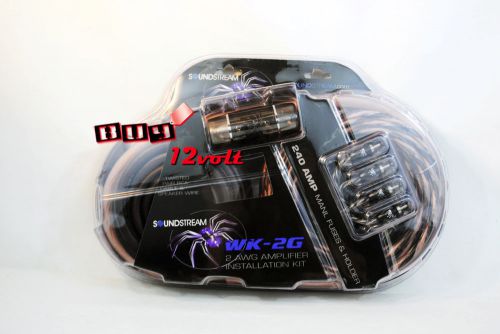 Soundstream wk-2g 2 awg complete amplifier power wiring kit