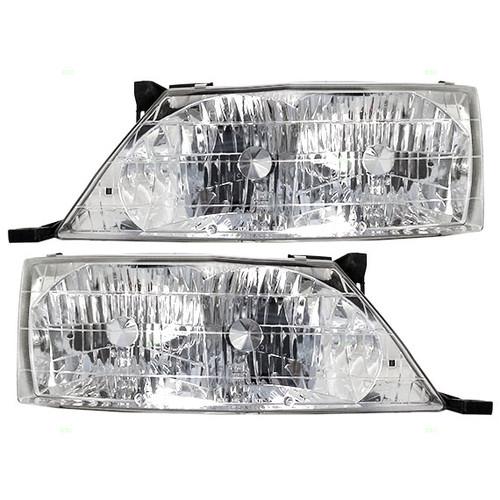 New pair set headlight headlamp housing assembly dot 98-99 toyota avalon