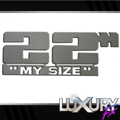 2pc. luxury fx stainless steel 22" my size emblem