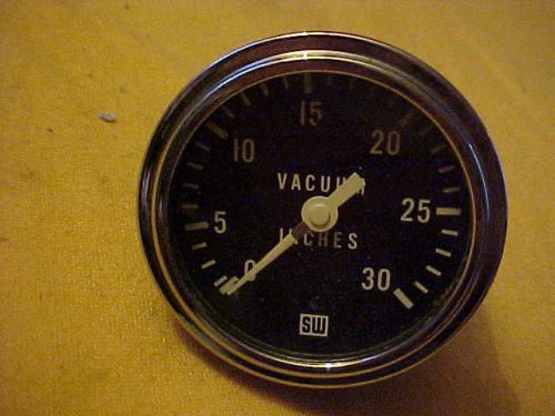 Vintage sw stewart warner vacuum gauge inches 0 to 30