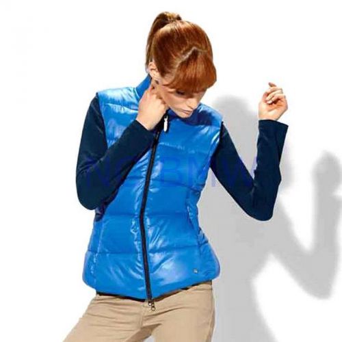 Bmw genuine logo oem factory original ladies' womens vest / blue m medium