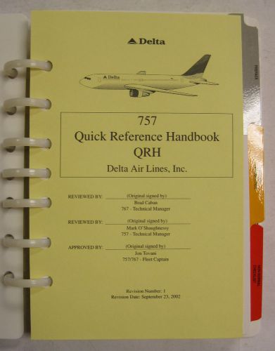 B757 original quick reference handbook major airline