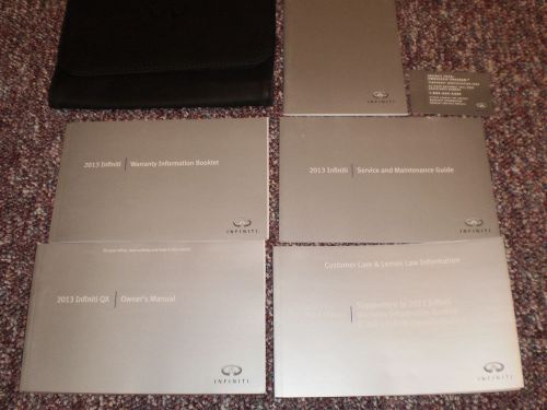 2013 infiniti qx suv complete car owners manual books guide case all models