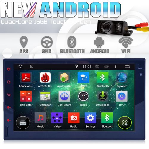 Quad-core android 4.4 os gps navi mirrorlink bt 3g wifi car stereo am/fm radio