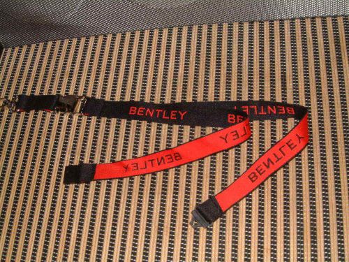Bentley accessories nos red/black key/id lanyard w/metal quick release.