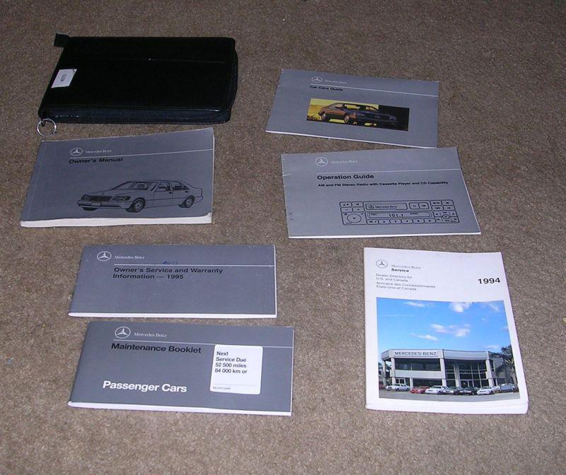 1994 mercedes benz s320, s420, s500 owners manual set