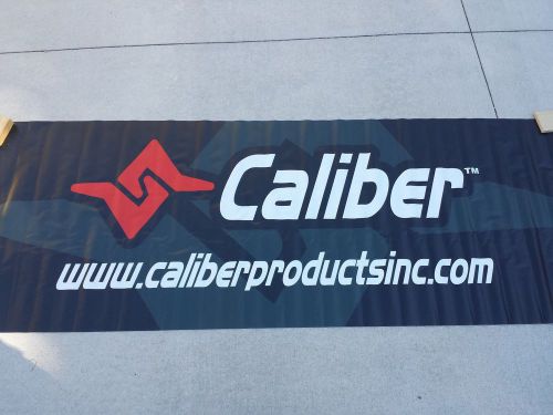 Caliber products banner 36" x 94" track vinyl poster sign garage atv automotive