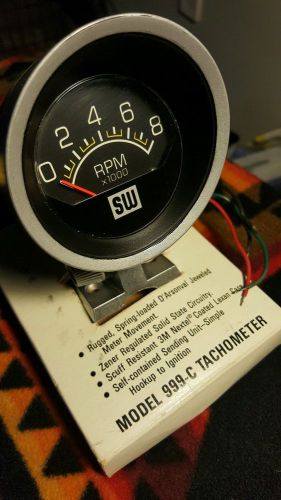 Nos 70's stewart-warner e t series  tachometer 999-c new in box un-used
