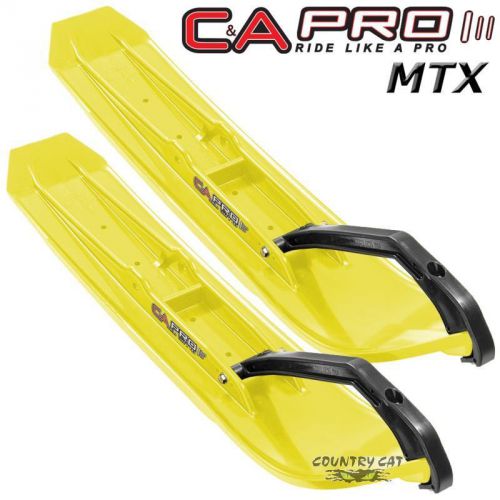 C&amp;a pro mtx mountain &amp; trail 8" snowmobile skis - yellow with black loops - pair