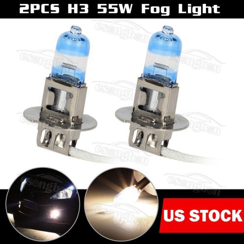2pcs h3 55w halogen bulb headlight fog driving light 5000k for mazda
