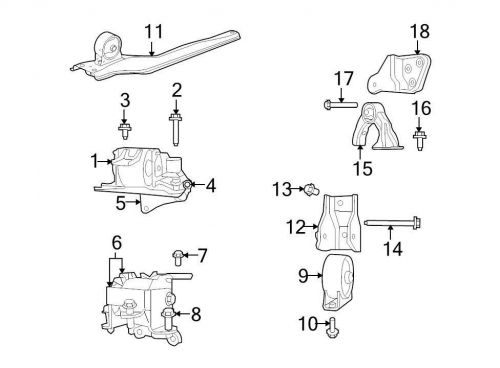 Chrysler oem dodge engine mount 68065747ab image 5