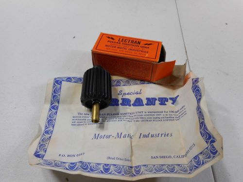 Nos nib lectran 6-12v motor-matic pulsar ignition unit coil cap adapter