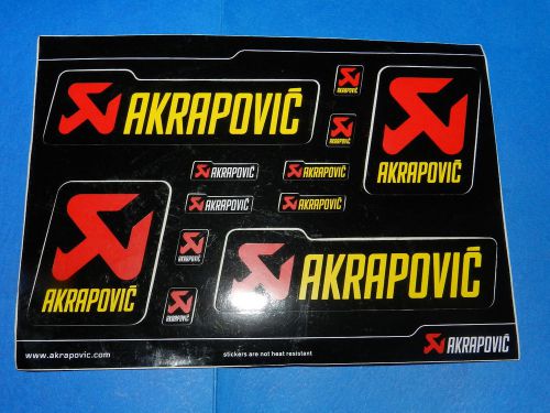 Akrapovic sheet racing decals stickers motocross superbike offroad atv sands