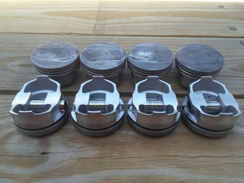 Diamond forged pistons sbc 6" rod dome  4.155 bore used  400 .030 406