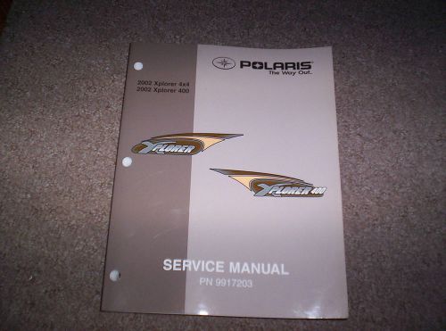 Polaris atv 2002 xplorer 250 400 2 stroke 4x4 shop repair service manual 9917203