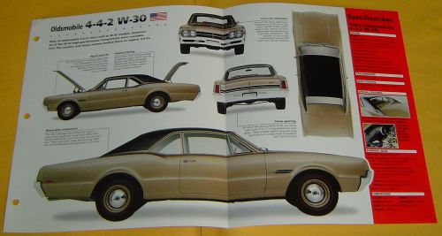 1966 oldsmobile cutlass 442 w 30 400 ci 360 hp imp info/specs/photo 15x9