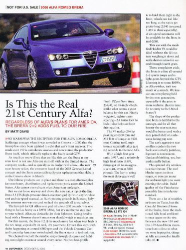 2006 alfa romeo brera - classic article d38