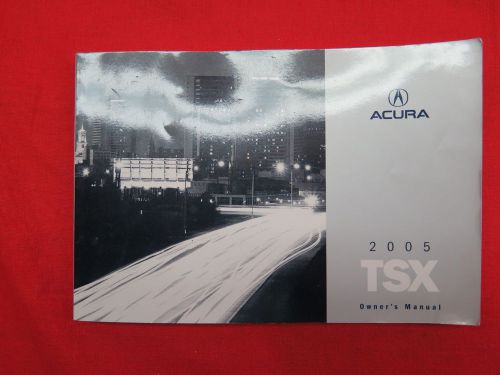 2005 acura tsx owners manual guide book