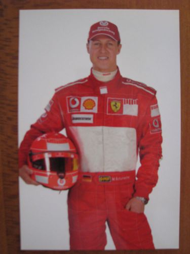 Ferrari unnumbered card of michael schumacher ~two sided card~card #3