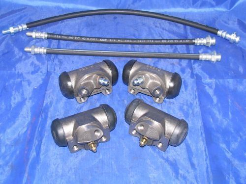 4 wheel cylinders &amp; brake hoses 1959 1960 lincoln new