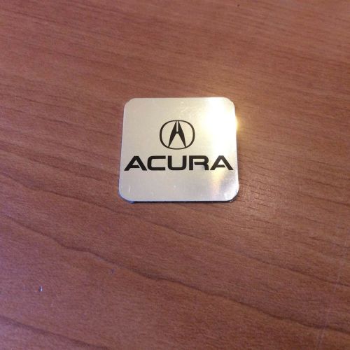 Acura glossy aluminum sticker size 1"x1"(25.4x25.4 mm) thickness 0.02"