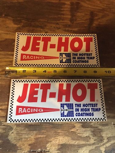 Pair of new jet hot coating racing stickers / decals nhra/ihra