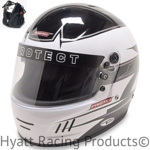 Pyrotect pro airflow auto racing helmet sa2015 - white rebel graphic