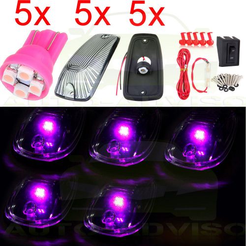 For chevy 11516638 cab marker light smoke+ 3528-smd pink-purple 194 led 5pcs set