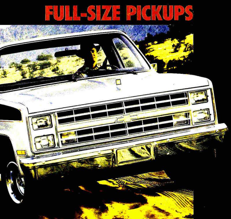 1985 chevy pickup truck brochure -c10-k10 4x4-c20 hd-k20 4x4-c30-k30 4x4-dooley
