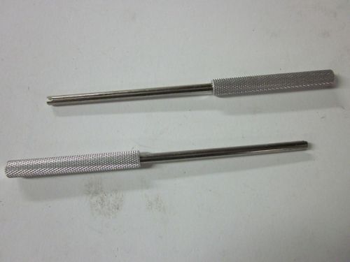 Lot of ~ 2 ~ valve core tools for tire stems repair air aluminum handle 5-1/2&#034;l