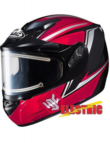 Hjc cs-r2 seca snow helmet w/electric shield red/black/silver
