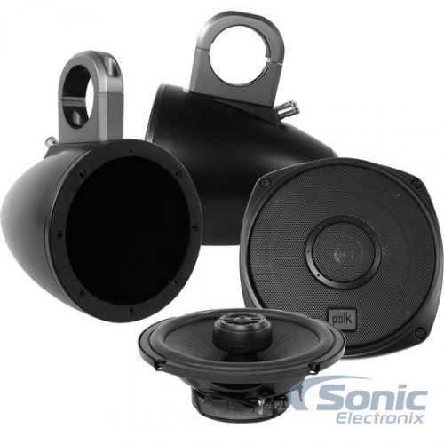 Polk audio dxi651 120w rms 6.5&#034; coaxial marine rated speakers w/tower enclosures