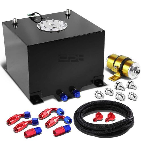 8 gallon/30.5l aluminum fuel cell tank+oil feed line+30 micron filter kit gold