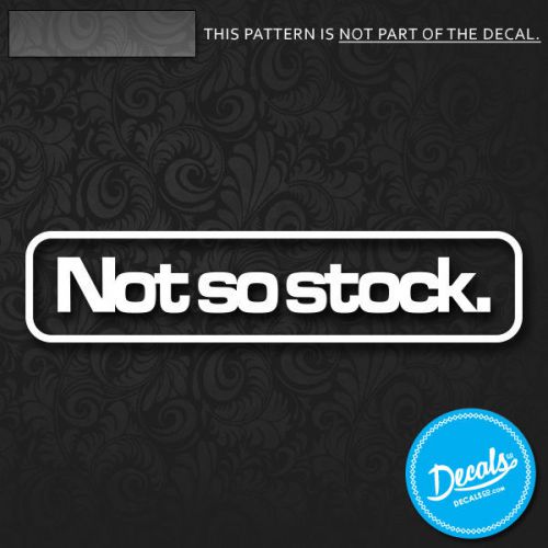 New not so stock vinyl decals stickers (6") jdm euro racing vw