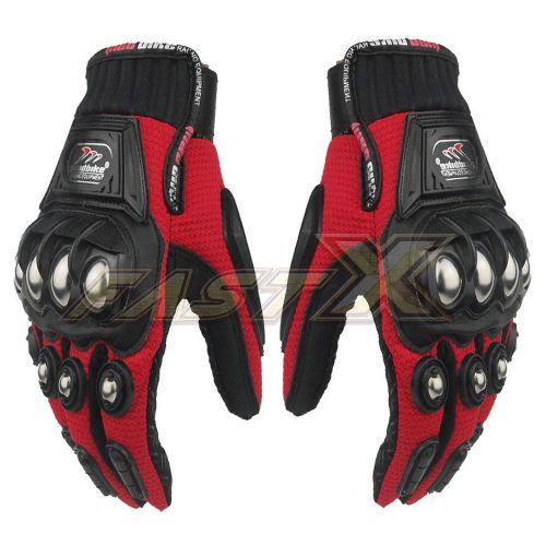 Red full finger anti skid motocross motorbike ridding  motorcycle gloves new