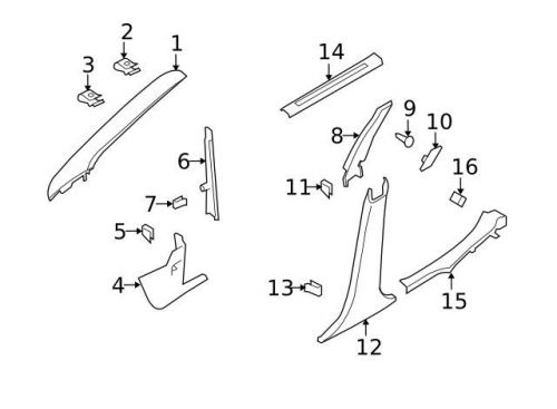 Genuine 2008-2011 ford focus front sill plate 9s4z-5413209-ac