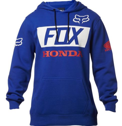 2017 fox racing blue honda basic pullover hoodie soft cotton poly logo mx  l xl