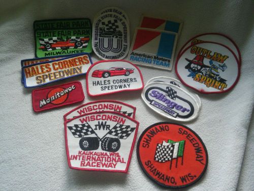 Assorted vintage speedway racing hat/jacket patches 12pcs.