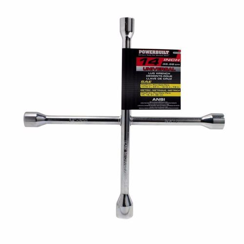 Universal lug wrench tool 4 way tire repair chrome plated