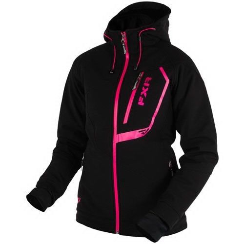 Fxr vertical pro womens softshell jacket black/pink