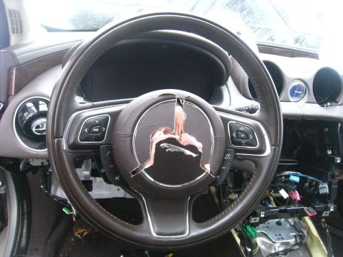 2013 jaguar xj x35i oem driver brown leather wrapped heated steering wheel
