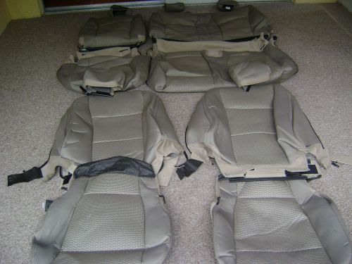 Ford f150 super crew seat covers oem factory original cloth 2010 khaki gray