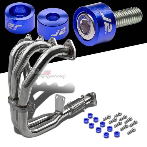 J2 for bb6 base stainless exhaust manifold flex header+blue washer cup bolt