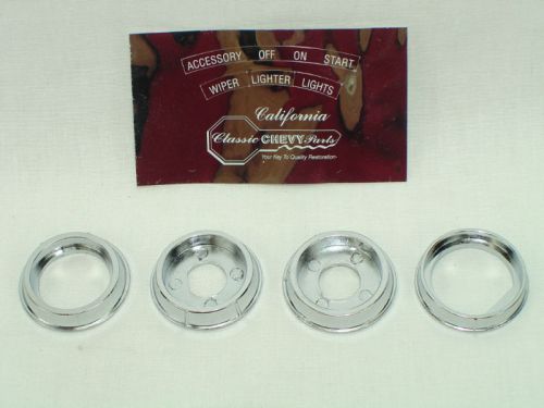 1967 camaro dash switch bezel set w/ decal set 5 pieces show quality