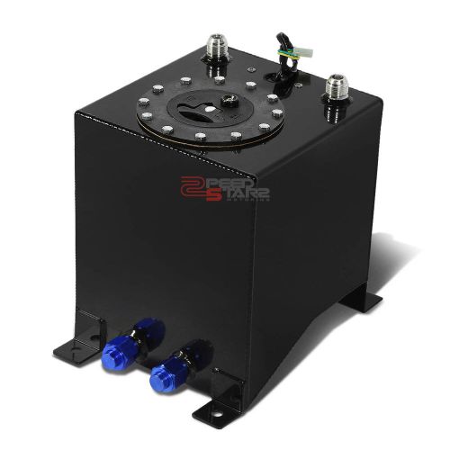 2.5 gallon lightweight black aluminum gas fuel cell tank+level sender 8x8.25x10"