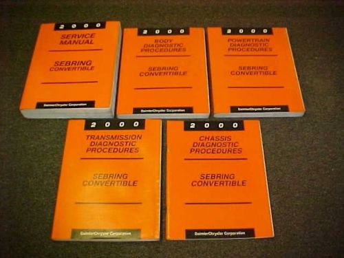 2000 sebring convertible shop service repair manual 5 books 00 + wiring diagrams
