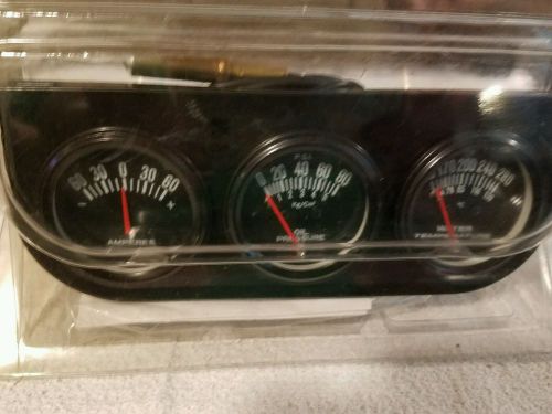 Amp temperature and oil pressure gauges
