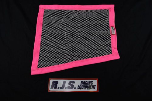 Rjs racing equipment  mesh window net rod sleeves pink / white 21x15x19