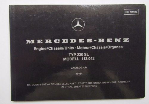 Vintage mercedes  230sl catalog &#034;a&#034;